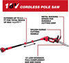 USED LOASCOTY 2-in-1 Cordless 10-Inch Pole Saw /Chainsaw for Milwaukee 18V Battery, TOOLS ONLY