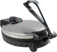 OPEN BOX Brentwood TS-127 Stainless Steel Non-Stick Electric Tortilla Maker, 8 inch, Silver