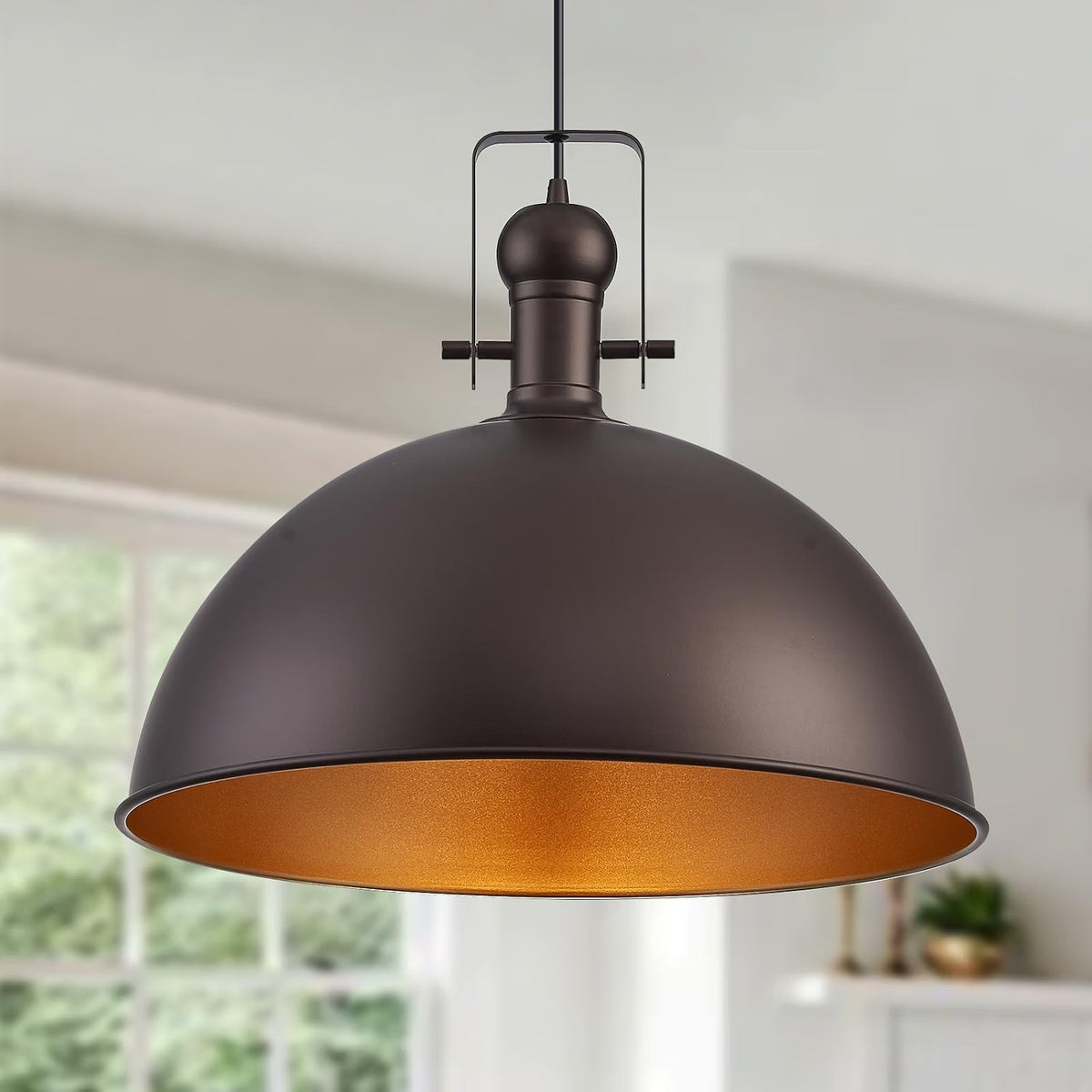NEW ALAISLYC 18 Inch Oil Rubbed Bronze Farmhouse Pendant Lights
