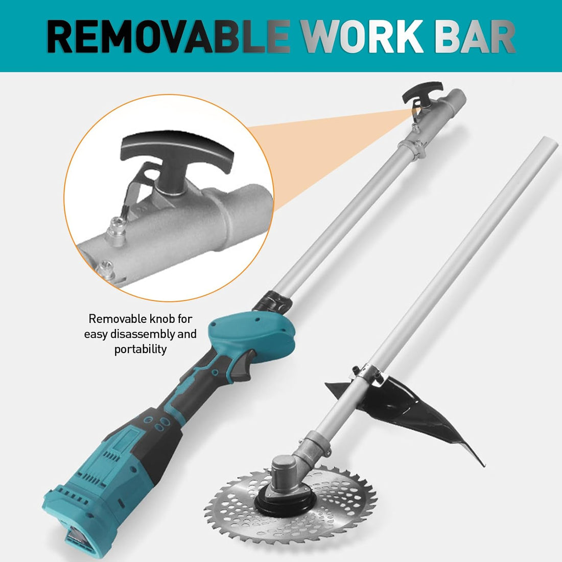 Electric Weed Wacker, 4-in-1 Weed Eater Battery Powered, Cordless Grass Trimmer