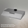 New Hermitlux Under Cabinet Range Hood 30 inch Vent Hood With 3 Speed Exhaust Fan-HMX-USF25A75-AC