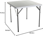 Iceberg IndestrucTable Classic Folding Table, Square, Platinum Granite, 34" L x 34" W x 29" H