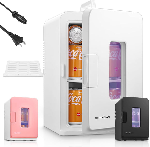 NEW/OPEN BOX NORTHCLAN Mini Fridge for Bedroom, 15 Litre/21 Cans Portable Mini Refrigerator