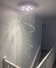 NEW/OPEN BOX Elegant Spiral Crystal Chandelier Lighting, A1A9 Clear K9 Crystal Raindrop