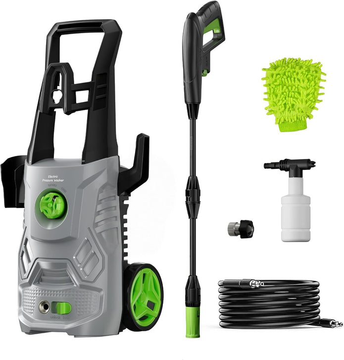 USED/LIKE NEW PATOOLIO Pressure Washer,1600W , 4000PSI 2.6 GPM Max Power Washer with Foam Cannon 23FT Hose-W6