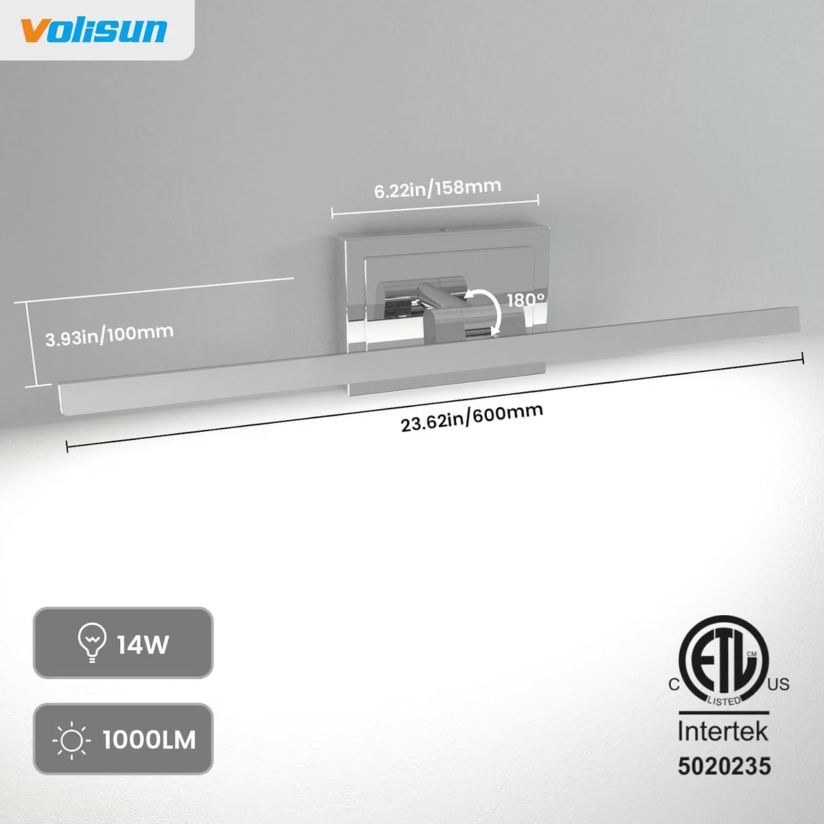 NEW VOLISUN LED Vanity Light,23.6 