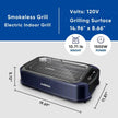 NEW CUSIMAX Indoor  Electric Smokeless Grill Portable Korean BBQ Grill, Single Plate, Blue ,CMRG-200