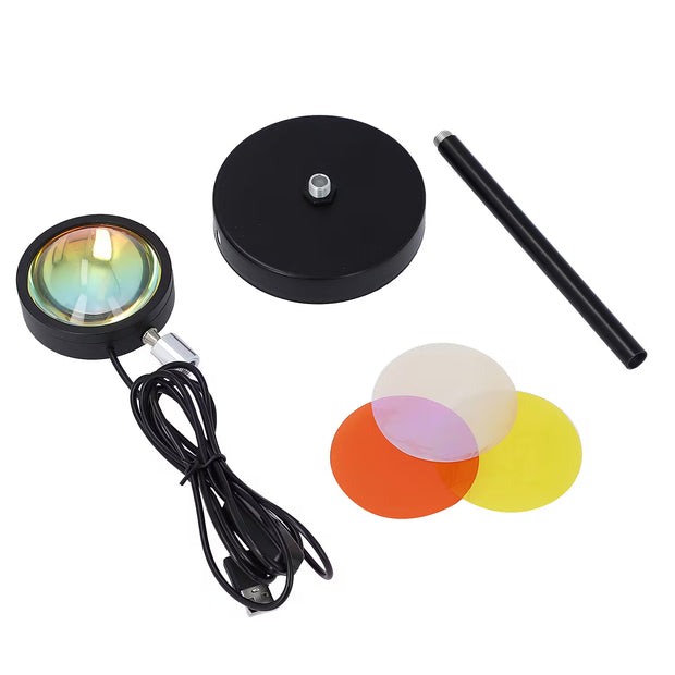 New Sunset Lamp LED Projector with 4 Color Filters, 1-pack
