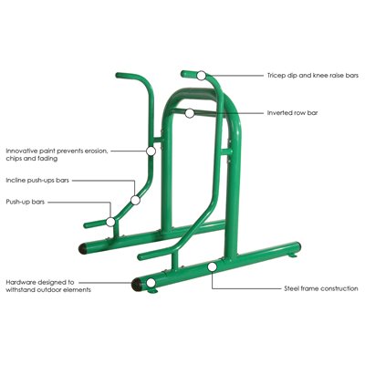 Stamina Outdoor Fitness Workout Multi-Station Green / 65-1380