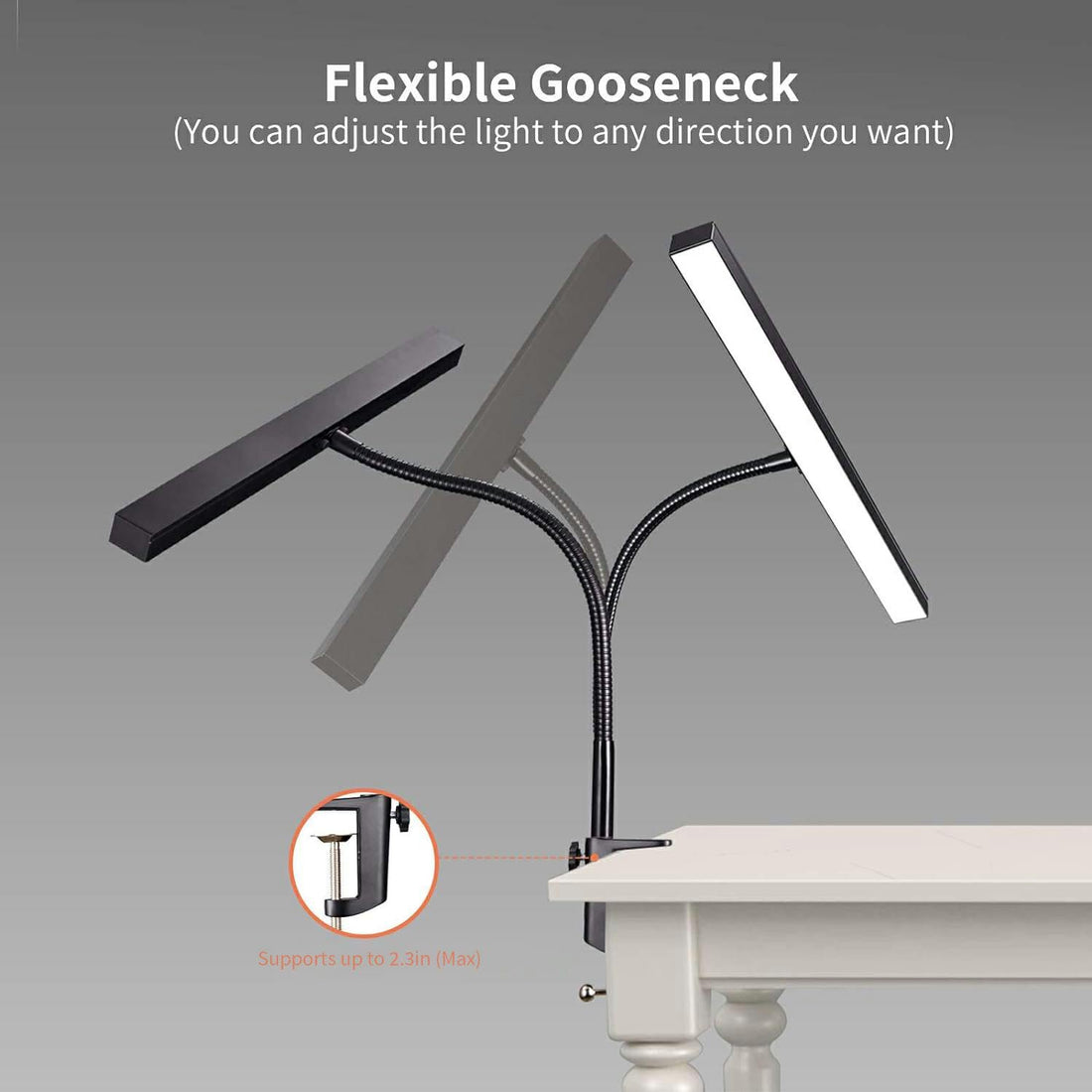 NovoLido Piano Desk Lamp, 2-in-1 LED Piano Light for Upright Digital Grand Piano