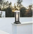Outdoor Post Lights Fixtures Black Exterior Lamp Post Lantern, Waterproof, Aluminum, Matte