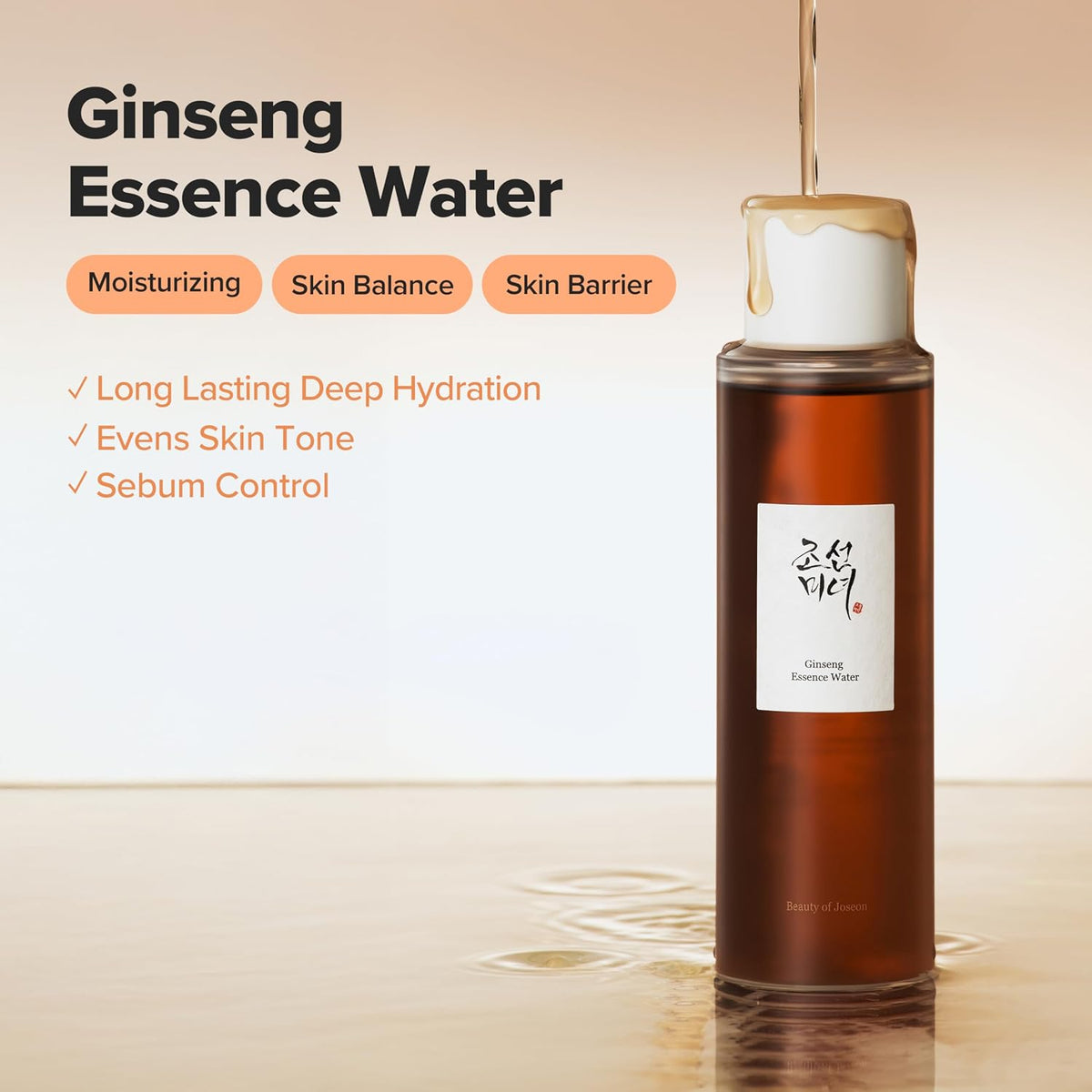 Beauty of Joseon Ginseng Essence Water Hydrating Face Toner for Dry, Dull Skin