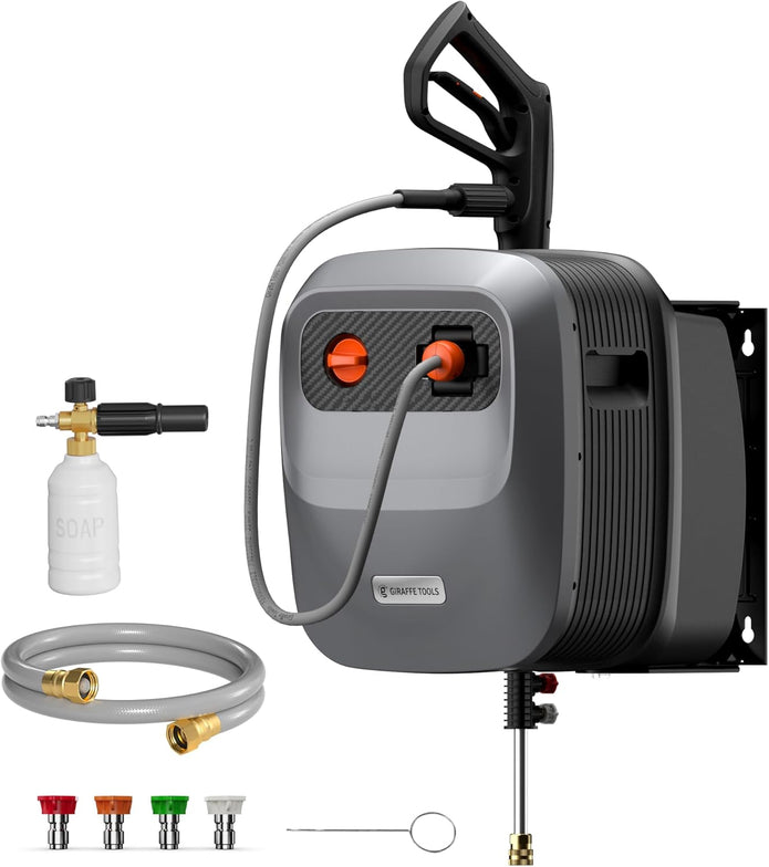NEW/OPEN BOX Giraffe Tools Grandfalls Retractable Pressure Washer G20