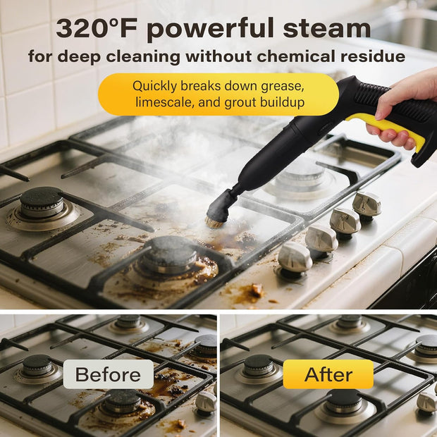 DEMO KROQO Multi-Purpose Steam Cleaner with 23 Accessories. Powerful steam cleaner SW618