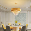 NEW/OPEN BOX AKDXIRUN Modern Crystal Chandelier 12 Lights Gold Chandeliers W24in
