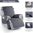 Recliner Chair Cover, Non Slip Recliner Covers for Recliner Chair with Pocket, Washable-Dark Grey