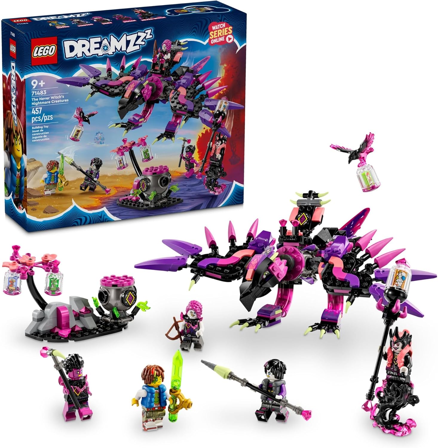 LEGO DREAMZzz The Never Witch’s Nightmare Creatures, Kids' Toy (71483)