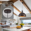 NEW ALAISLYC 18 Inch Oil Rubbed Bronze Farmhouse Pendant Lights