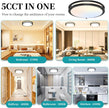 NEW/OPEN BOX 16Inch LED Ceiling Light Fixtures, Flush Mount Light Fixtures 50W,Black 2 Packs
