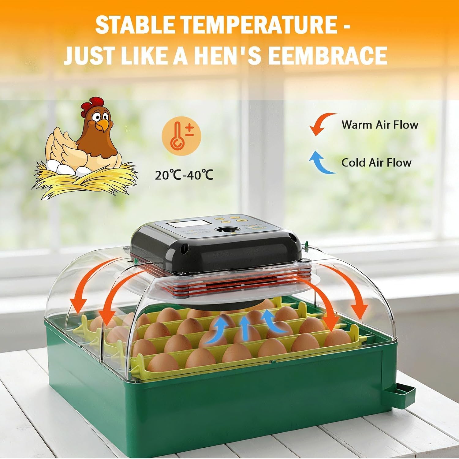 NEWEU PROFI C-24 Digital Egg Incubator with 24 Egg Capacity