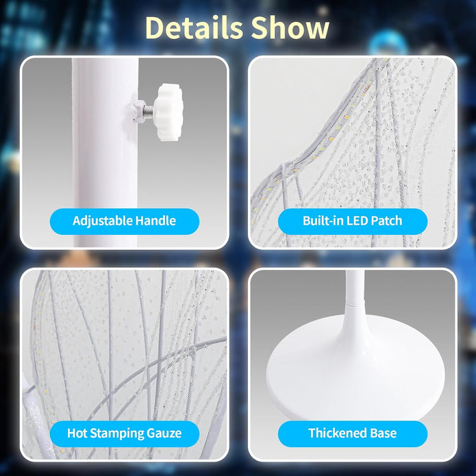 OPEN BOX Wedding Butterfly Decorations Set of 2, Led Butterfly Floor Lamp, White