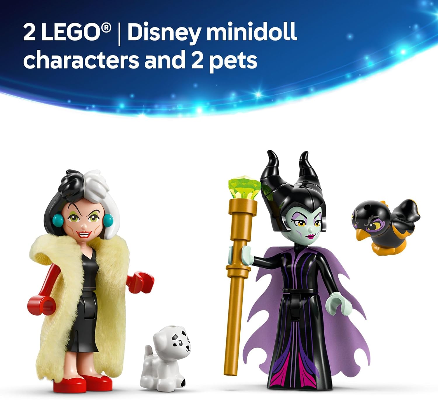 LEGO Disney Villains Maleficent’s and Cruella De Vil’s Dresses Kids Toy(43262)