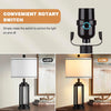 NEW/OPEN BOX Modern Table Lamps Set of 2, TD-LO-152 with USB A+C Charging Ports