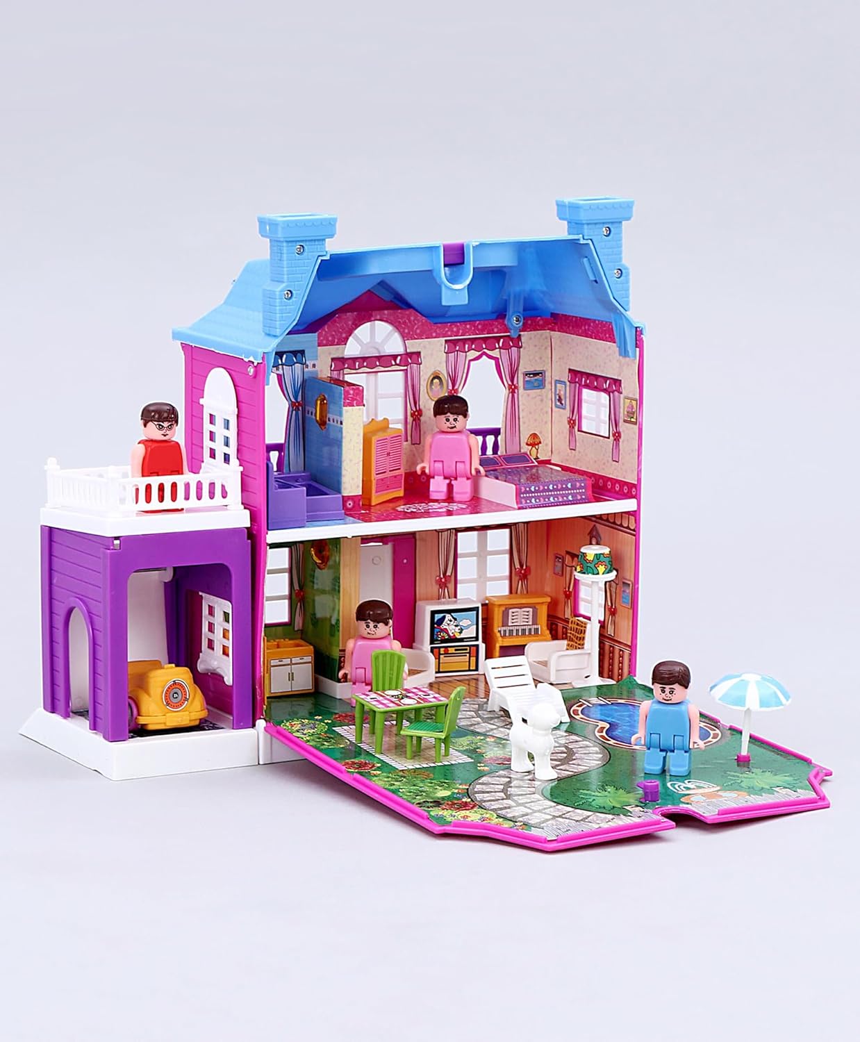 Toyzone Dream Palace Doll House(40 Pcs) Girls Doll House|Play Set with Accessories