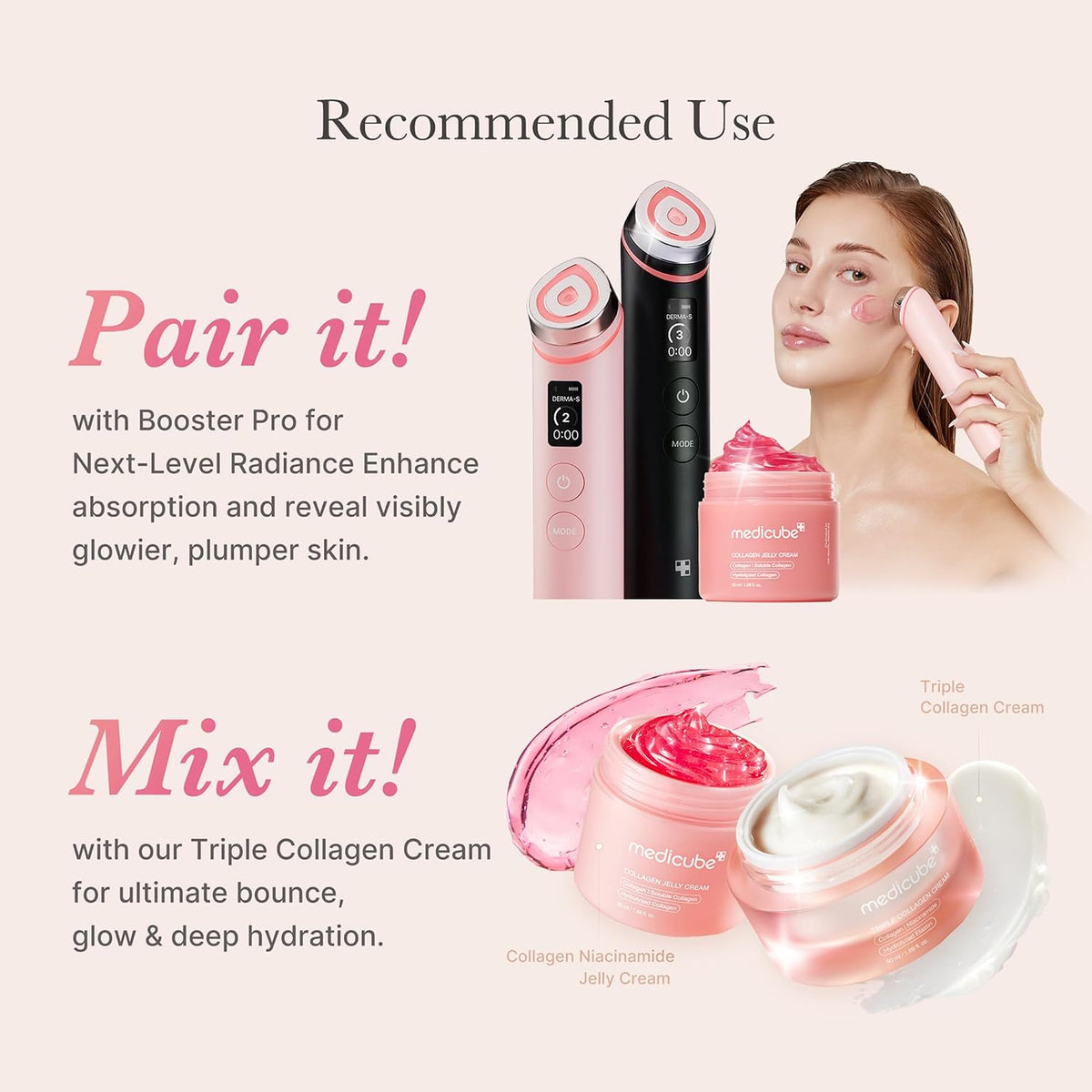 Medicube Collagen Jelly Cream- Niacinamide Freeze-Dried Hydrolyzed Collagen-Boosts skin barrier hydration110ml)