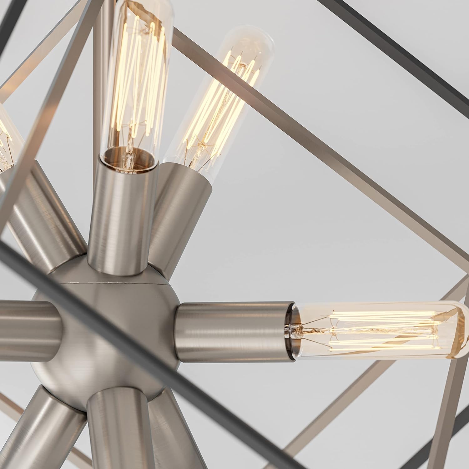 New Artika Modern Mid Century Chandelier Farmhouse Black and Silver