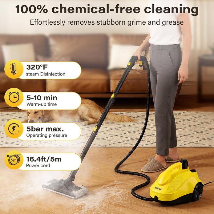DEMO KROQO Multi-Purpose Steam Cleaner with 23 Accessories. Powerful steam cleaner SW618