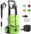 NEW GREENER Electric Pressure Washer, 2500PSI, 4 Quick Nozzles, 2.4GPM, 23FT Outlet Hose, 9FT Power Cord, Power Washer Electric Powered -Green