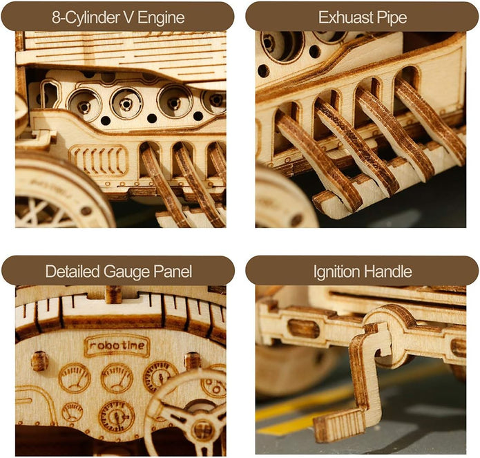 ROKR Grand Prix Car Scale Model 3D Wooden Puzzle MC401