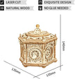 ROKR 3D Wooden Puzzles Delicate Music Box, DIY Mechanical Model Kits AMK52