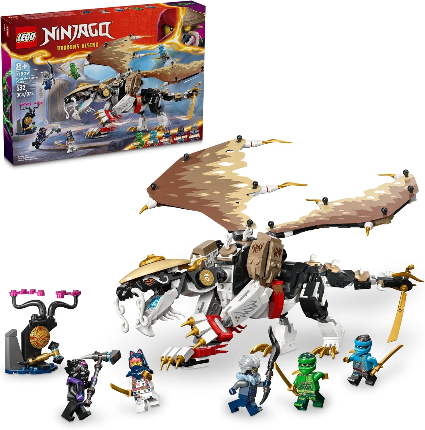 LEGO NINJAGO Egalt The Master Dragon Action Figure Hero Toy Battle Set (71809)