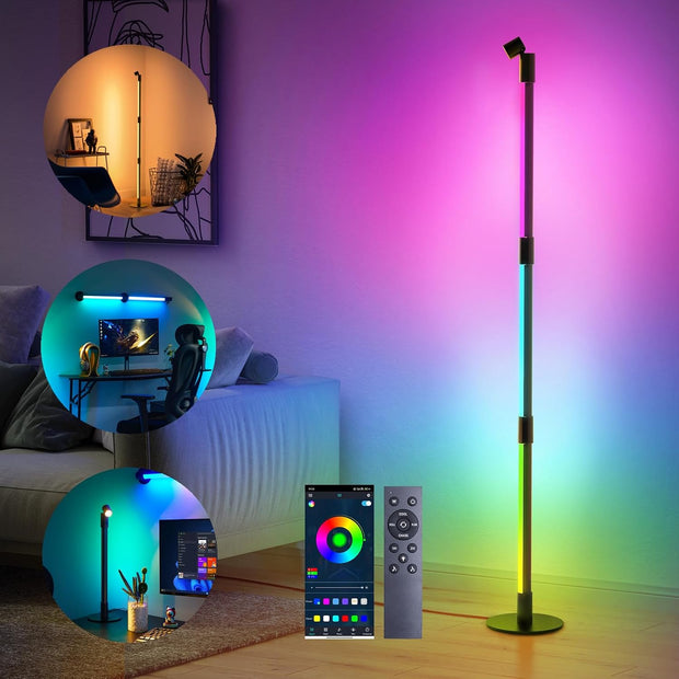 Rotation Multicolored Light Led Floor Lamp Decoration Lights 360 Degree  HCP202
