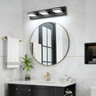 NEW SineRise LED Modern Bathroom Vanity Light Fixtures (3-Light, 24-Inch)- 9553E-3T,Matte Black Modern Cool White