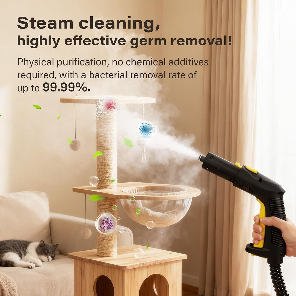 DEMO KROQO Multi-Purpose Steam Cleaner with 23 Accessories. Powerful steam cleaner SW618