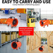 NEW 8 Inch Industrial Portable Air Blower Ventilator with Hose