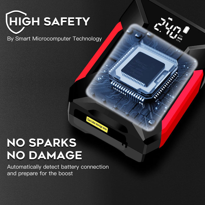 Car Jump Starter, 4000A Peak Car Battery Charger with Air Compressor, 12V Jump Box