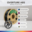 Case of 10 KG OVERTURE ABS Filament 1.75mm, High Strength; Heat-Resistant 3D Printer Filament