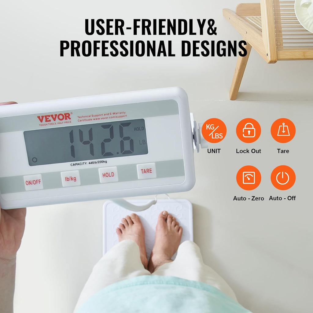 VEVOR Portable Scale, Digital Scale for Weighing 440LBS Capacity .Model number ‏ ‎SF-891