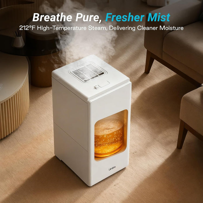DEMO Livatro 6L Stainless Steel Warm Mist Humidifier, White