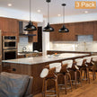 NEW/OPEN BOX Black Pendant Light, 11inch , 3 Pack Kitchen Island Pendant Lighting