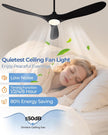 NEW/OPEN BOX  Ombrin 72 inch Outdoor Ceiling Fans with Lights, Smart Wood Large Ceiling Fan-OMB-FY-72-HS-006