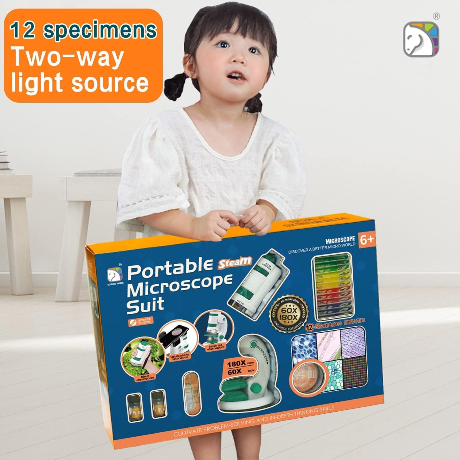 KinZon Portable Microscope - STEM Pocket Microscope for Children