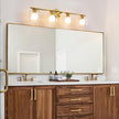 OPEN BOX WOSHITU Bathroom Vanity Light Fixtures: 32.3 Inch Modern Brushed Gold Bathroom Light
