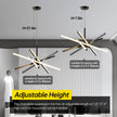 Open box /New Dniwmdd Modern Sputnik Chandelier Ceiling 82W LED Black Pendant Light Black-YM01