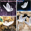 OPEN BOX Wedding Butterfly Decorations Set of 2, Led Butterfly Floor Lamp, White