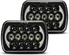 SXMA (Pair of 5 x 7 inch 6 x 7 inch LED headlights with high and low beam DRL for Jeep Wrangler YJ Cherokee